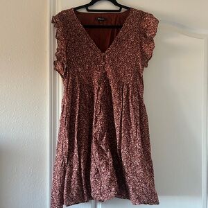 Madewell Pintuck Mini Dress in Florentine Floral